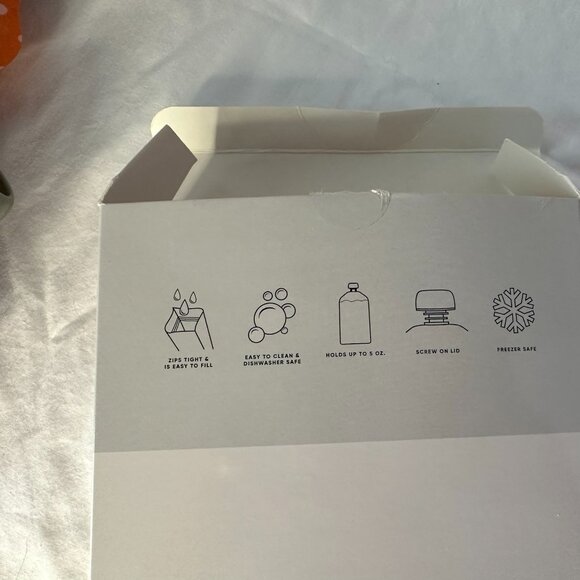 Reusable Food Pouch 5 ounce 10 Pack Dishwasher & Freezer Safe New - Picture 5 of 6